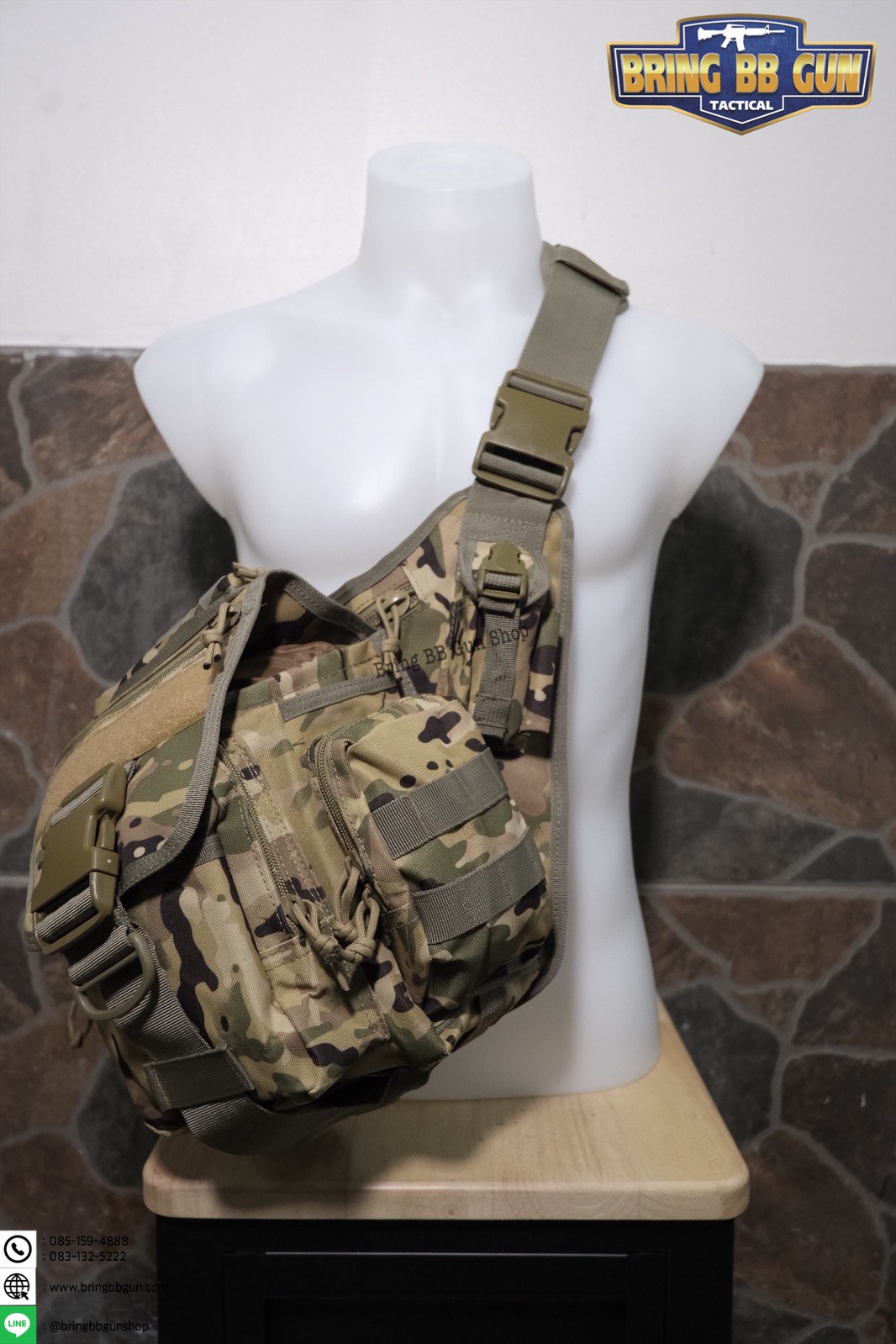 กระเป๋าสะพายข้าง-คาดอก รุ่น ทรงสามเหลี่ยม (เป้สะพายหลัง)