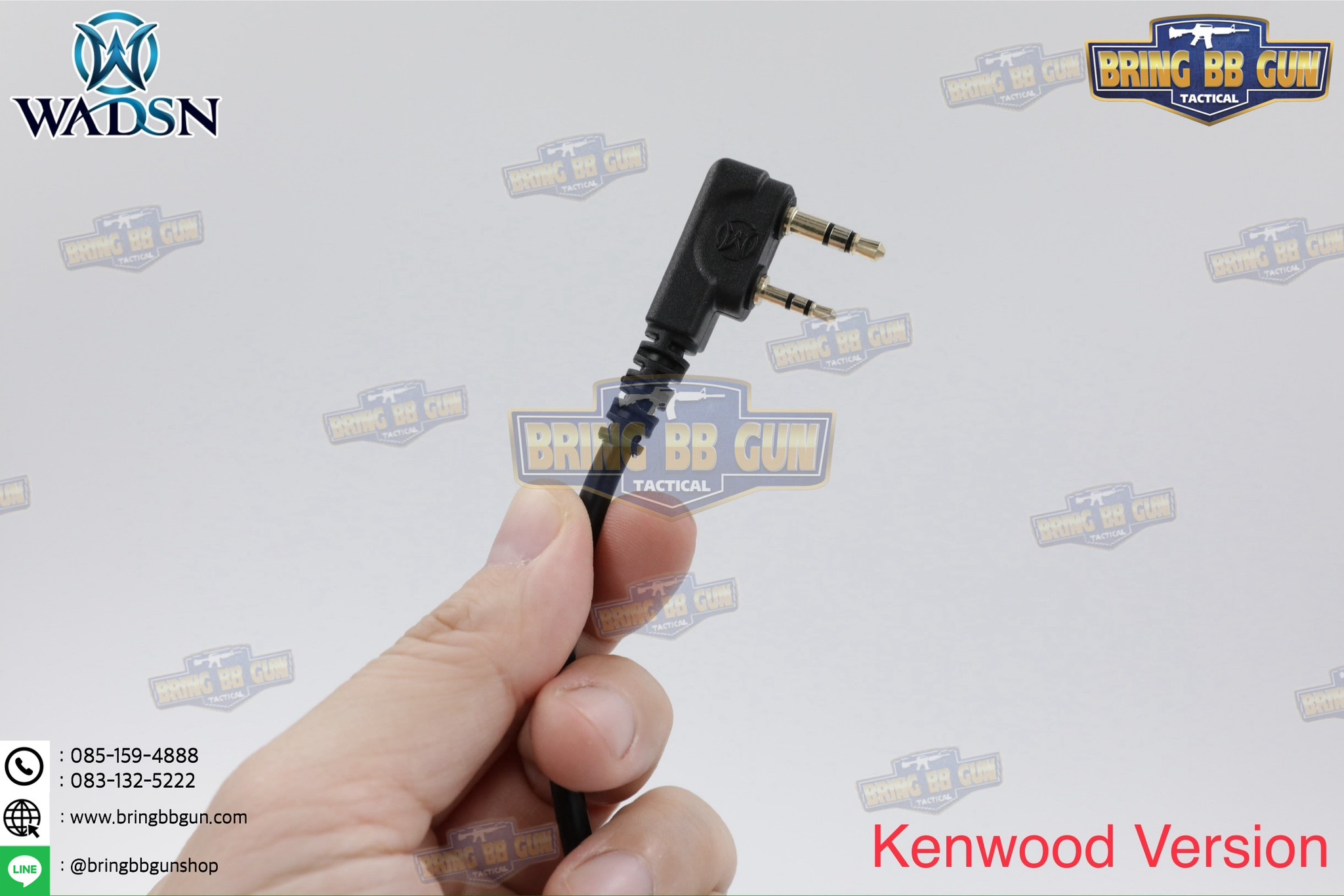 สาย PTT ทรง TCI Tactical ยี่ห้อ WADSN (สาย Push to Talk) (สาย PTT ทรง TCI Tactical) (Tactical PTT (Press-to-Talk) for High-Impedance Headsets) (PTT Military Standard Version)