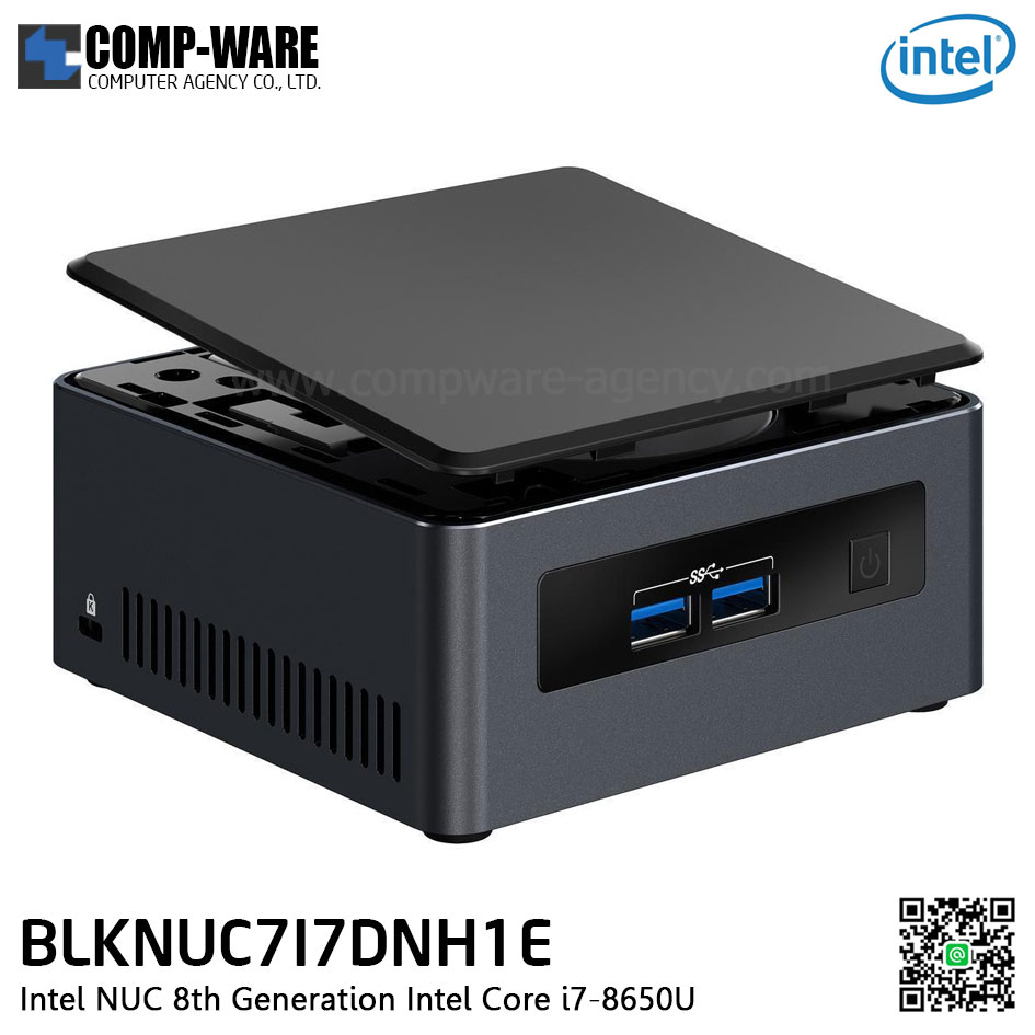 Intel NUC Kit NUC7I7DNH1E - i7-8650U, 2.5" HDD/SSD + M.2 SATA/PCIe, 2 x DDR4-2400 1.2V SO-DIMM, Mini Display, HDMI, Intel Wireless-AC 8265 vPro (IEEE 802.11ac 2x2) BLKNUC7I7DNH1E