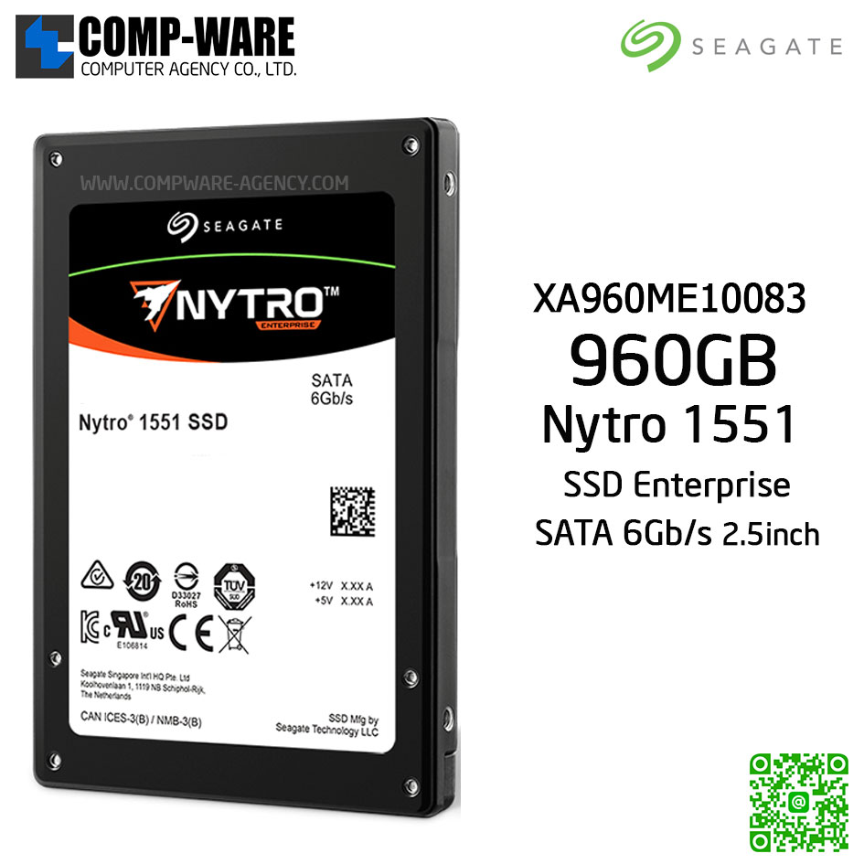 Seagate Nytro 1551 960GB 2.5 Inch Enterprise SATA SSD 3D TLC with DuraWrite ,SED BASE, 5 Years warranty - XA960ME10083