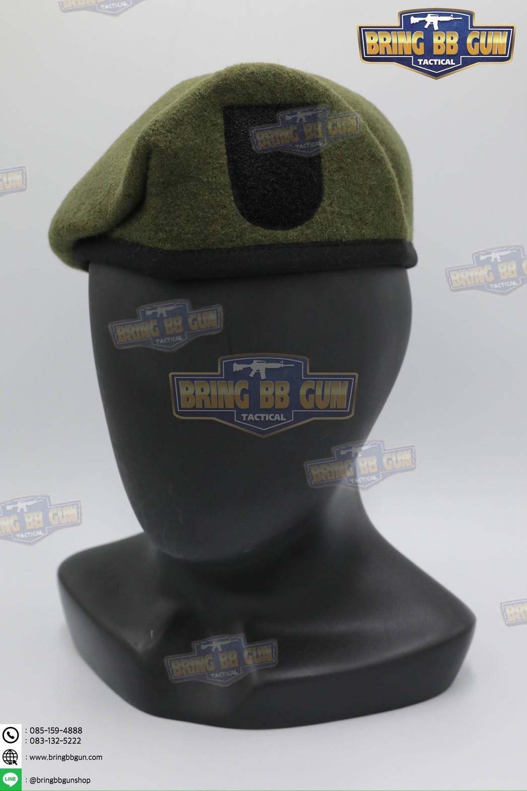 หมวกเบเร่ต์จัดทรง ยี่ห้อ ai รุ่น Fighter（หน้าหมวกใหญ่)