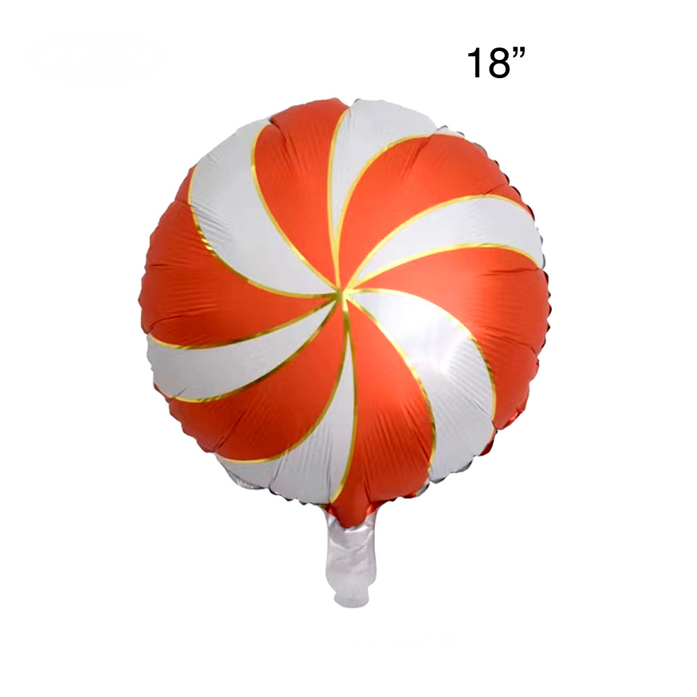 ลูกโป่งฟอยล์ lollipop 18” แดงเหลือบทอง