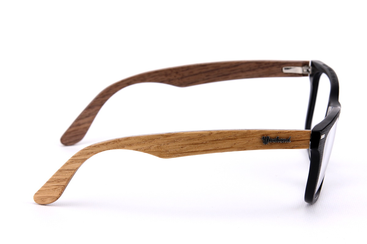 กรอบแว่นสายตาขาไม้ Weekend Duet Collection New York Matte Black (Light)