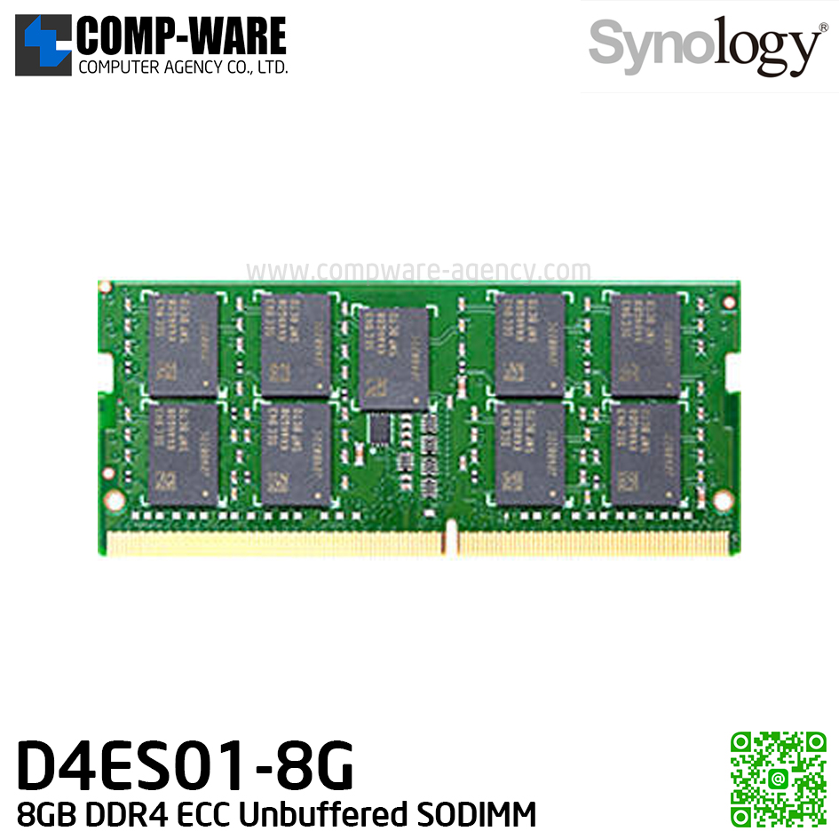 Synology RAM Module 8GB DDR4 ECC Unbuffered SODIMM D4ES01-8G / 5Y Warranty