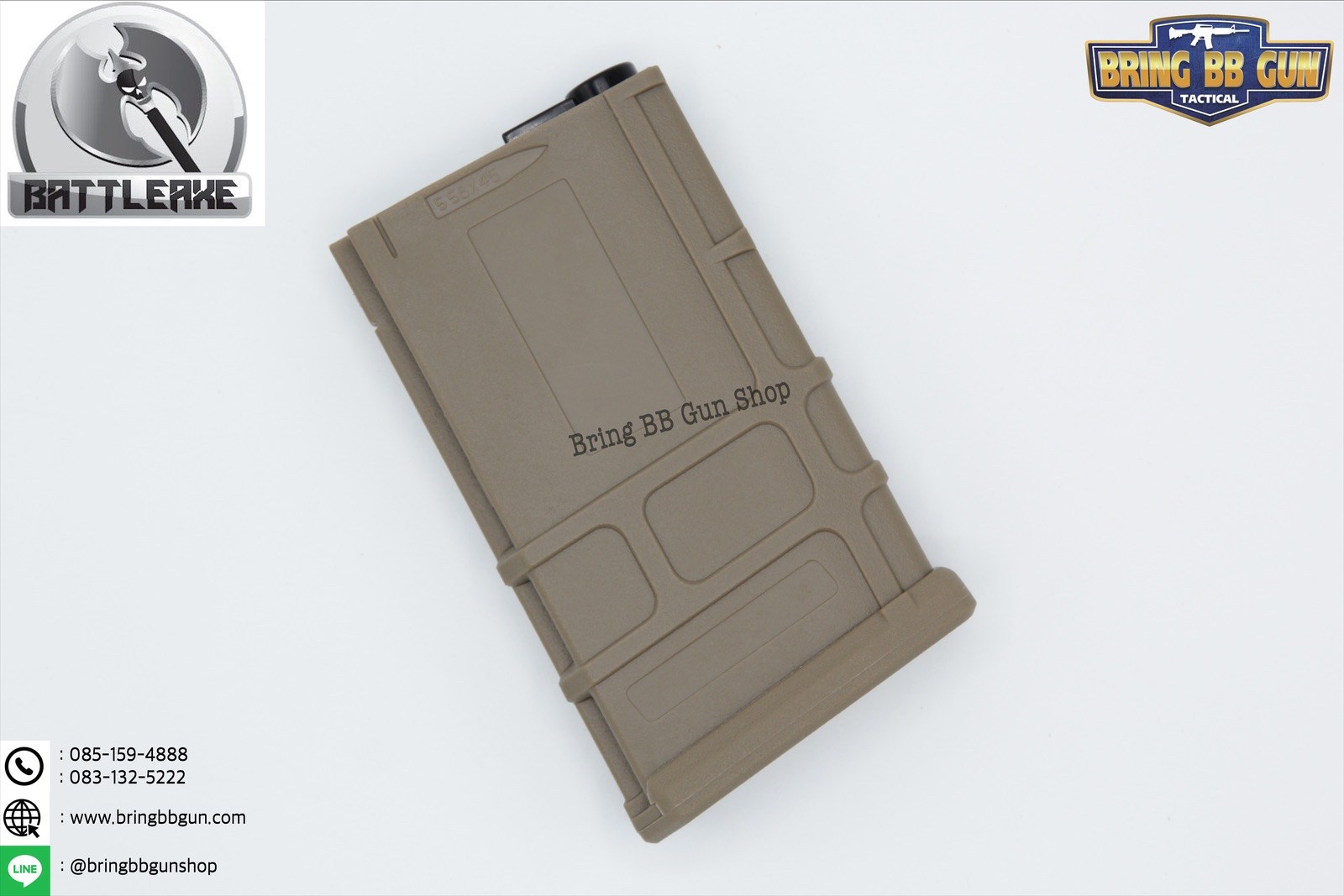 แม็กกาซีน M4 แบบstand(ไม่ต้องปั่น) ทรง P-mag (สั้น) (M4 Mid-cap magazine) (สินค้าหมดชั่วคราว)