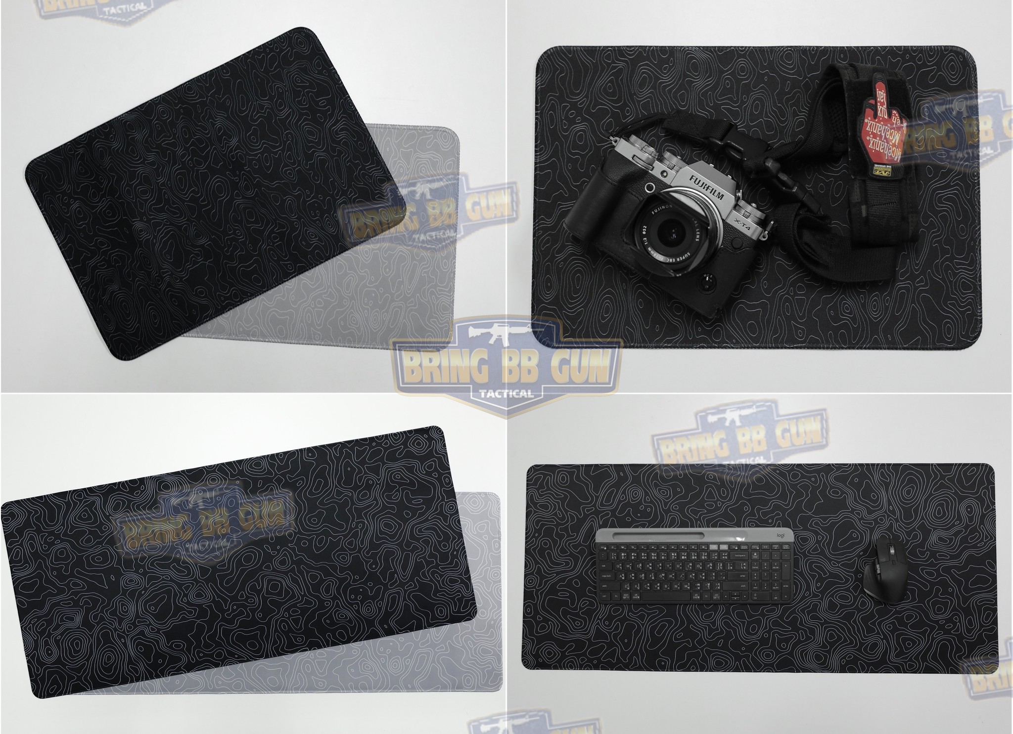 แผ่นยางรองอเนกประสงค์ ลายแผนที่เส้นชันความสูง แผ่นรองเม้าส์ (Topographic Map Camo Mouse Pad) (Mouse Pad) (Contour Map)