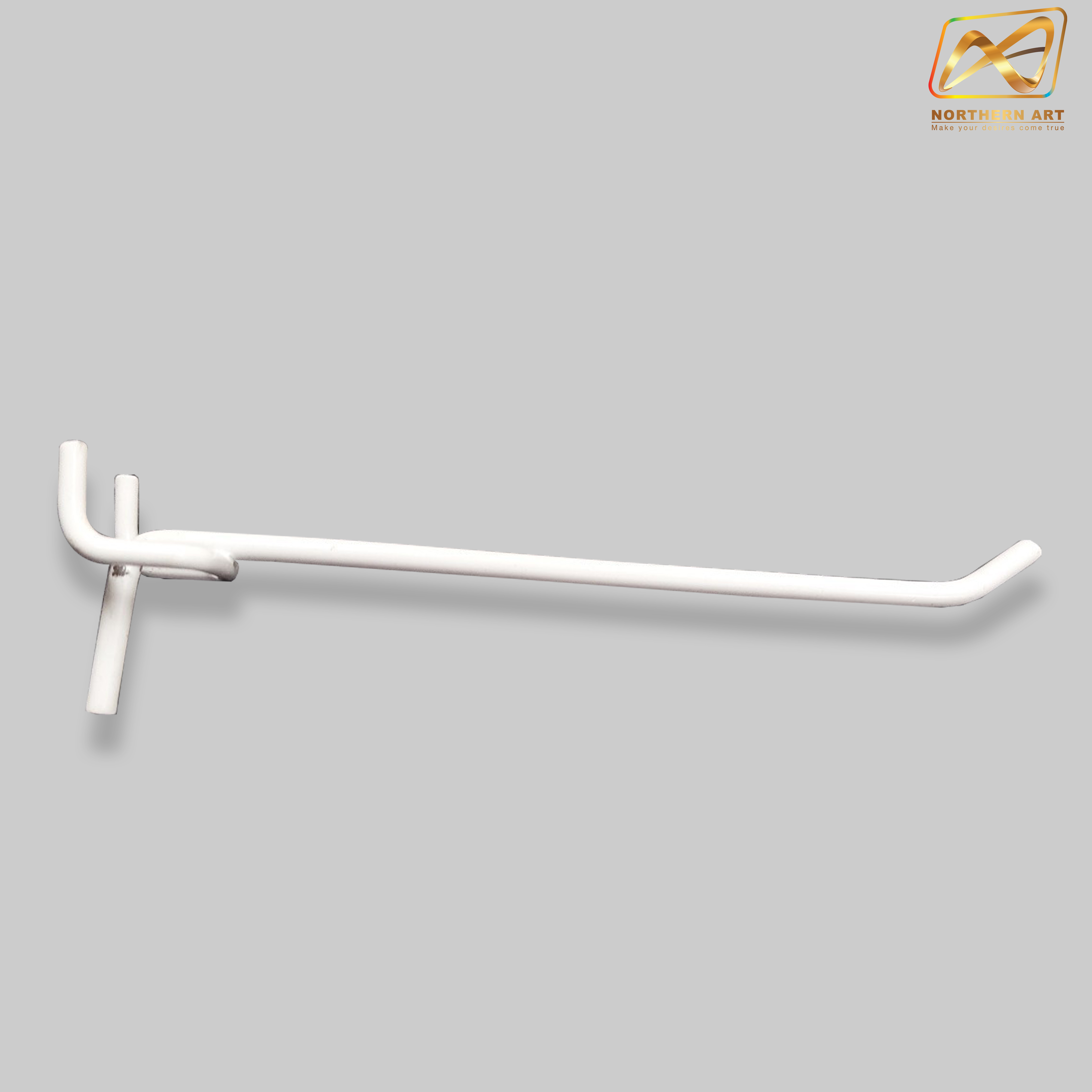 ขอแขวนสินค้า HOOK แบบแขนเดี่ยว ยาว 14.5 cm. สีเงิน มี 2 สี สีขาว และ สีดำ