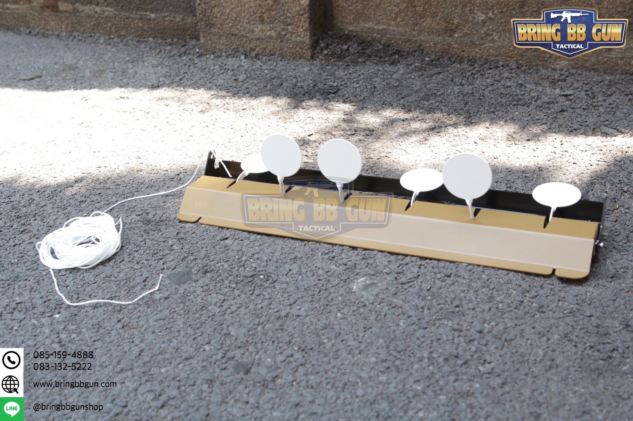 เป้าเพลตเหล็กสำหรับฝึกซ้อมยิงปืนบีบีกัน รุ่น ตั้งพื้นแถวเรียง (The Plate Rack)