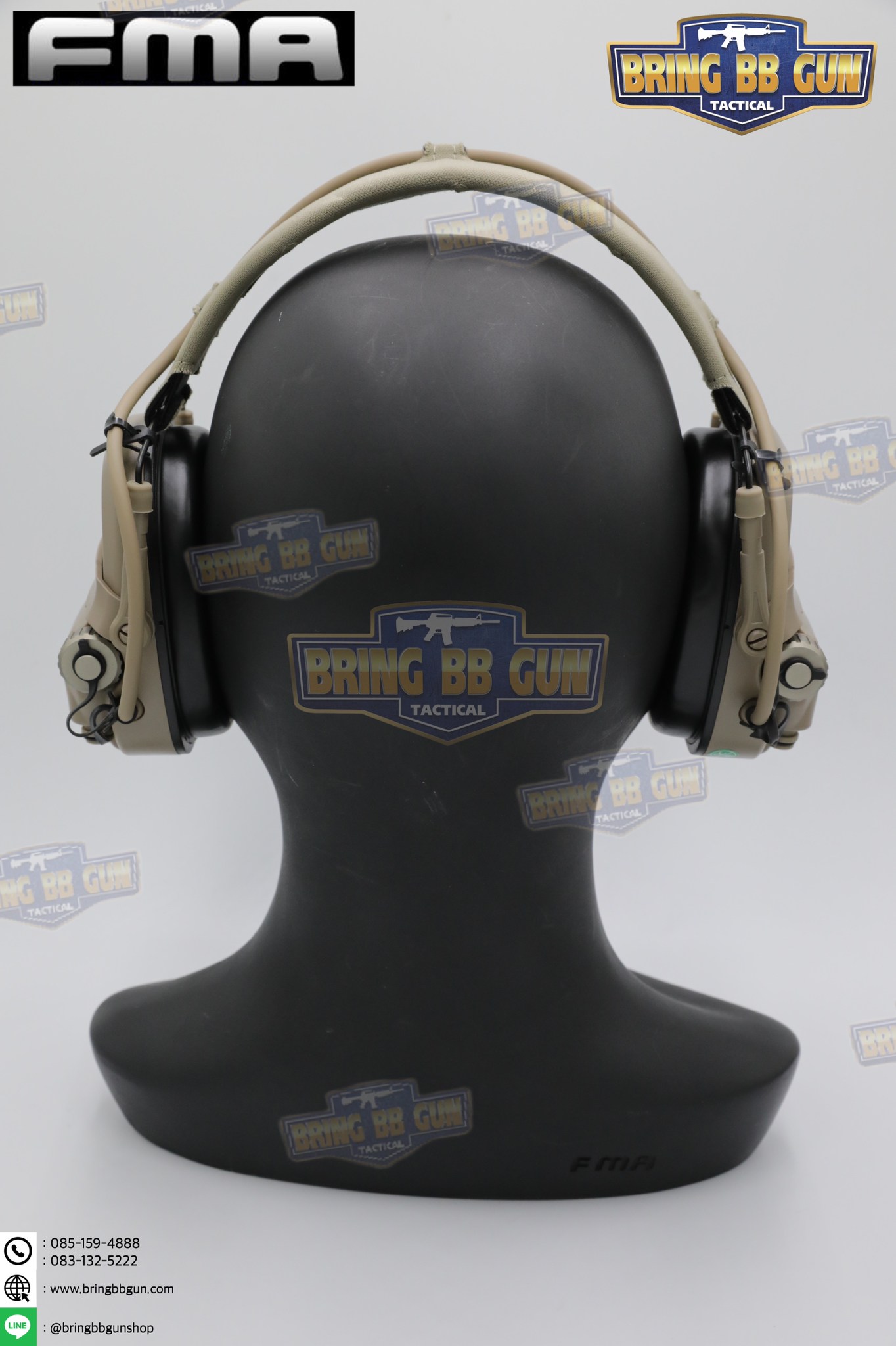 หูฟังสื่อสารตัดเสียงได้ ทรง Ops-Core AMP ยี่ห้อ FMA (FCS AMP tactical communication shooting headset noise reduction) (AMP)