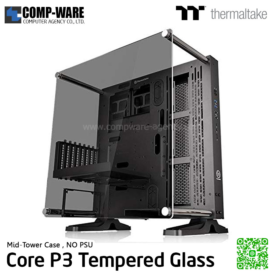 Thermaltake Core P3 TG ,Tempered Glass ATX Open Frame Chassis , No Power - CA-1G4-00M1WN-06