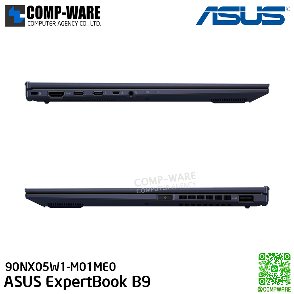 ASUS ExpertBook B9 / 14-inch / Intel Core I7-150U / 16GB / 1TB PCIe / Intel Graphic / Windows 11 Pro / B9403CVAR-KM1211X / 90NX05W1-M01ME0 / 3Y Warranty