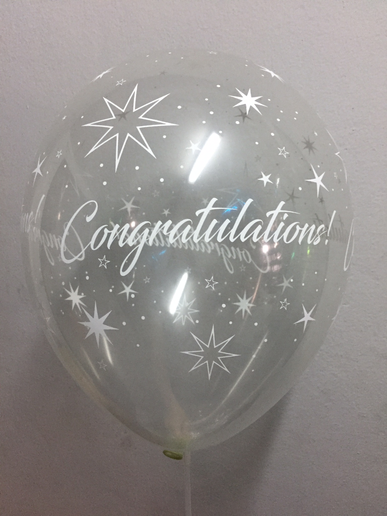 ลูกโป่งลายcongratulations ดาวแฉก12นิ้ว: 50ใบต่อแพ็ค