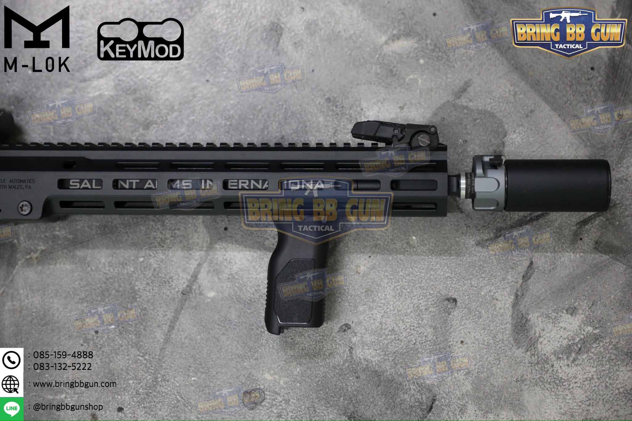 กริ๊ปมือหน้า STRIKE AVG (รุ่นยาว) (ใช้ได้กับชุดหน้าระบบราง M-Lok และ ระบบราง Keymod เท่านั้น)