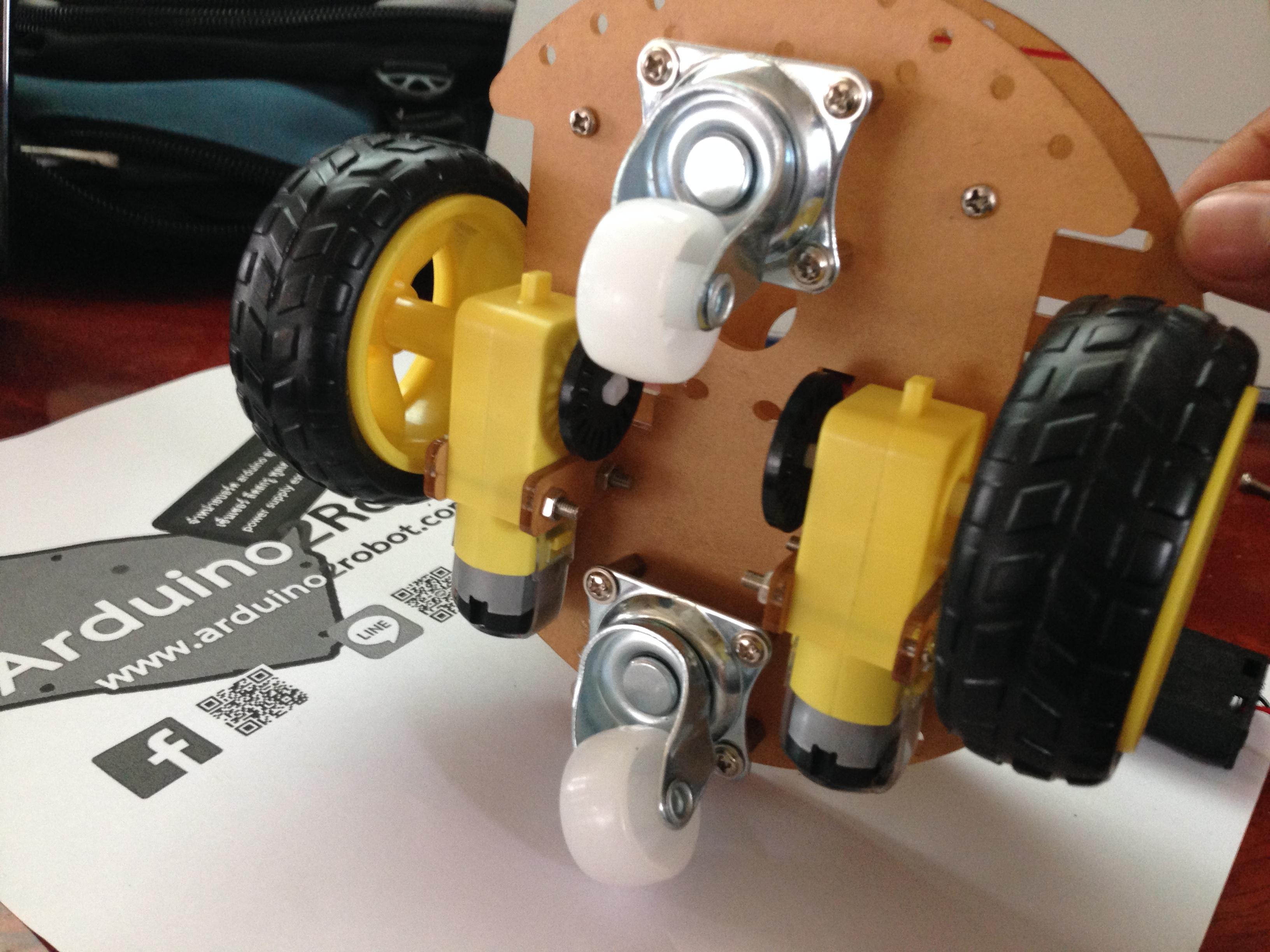 ชุดคิท smart car Two Wheels Drive Round Double Decker Smart Robot Car Chassis kit