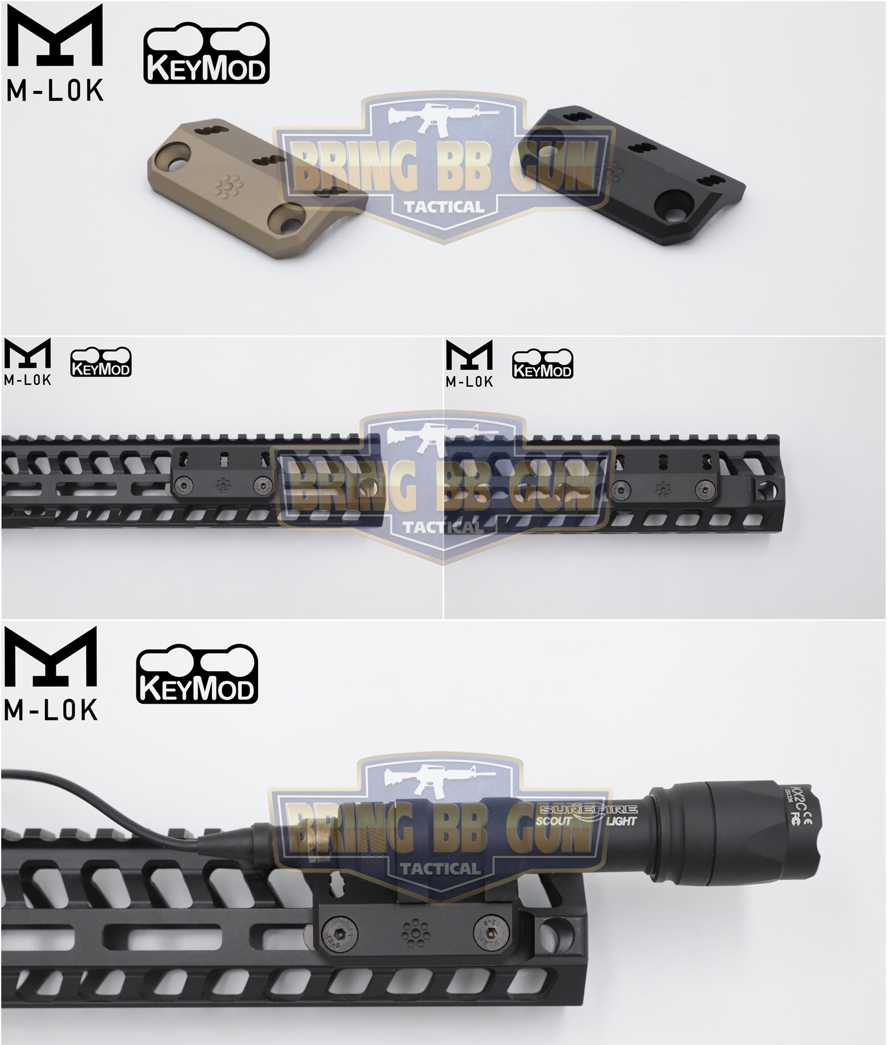 ขาจับไฟฉาย (สำหรับ M-Lok / Keymod) Arisaka Offset Scout Mount™ Geissele SMR 416 (ขาจับไฟฉายเอียง 45 องศา) (Offset Scout Mount™ Geissele SMR 416) (Offset Light)