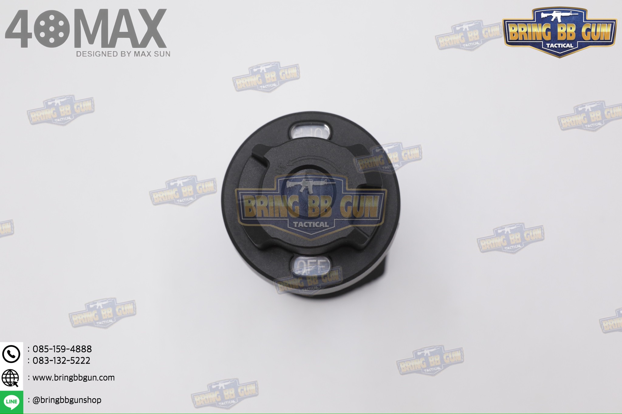 Airsoft Grenade ยี่ห้อ 40MAX รุ่น Whirligig II (Version2) (ระเบิดลูกกระสุนบีบีกันแบบอัดแก๊ส) (40MAX 6mm. BBS Tactical Whirligig II Impact Grenade)