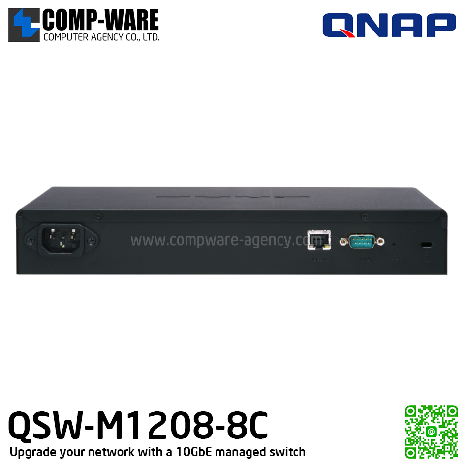 QNAP QSW-M1208-8C Upgrade your network with a 10GbE managed switch