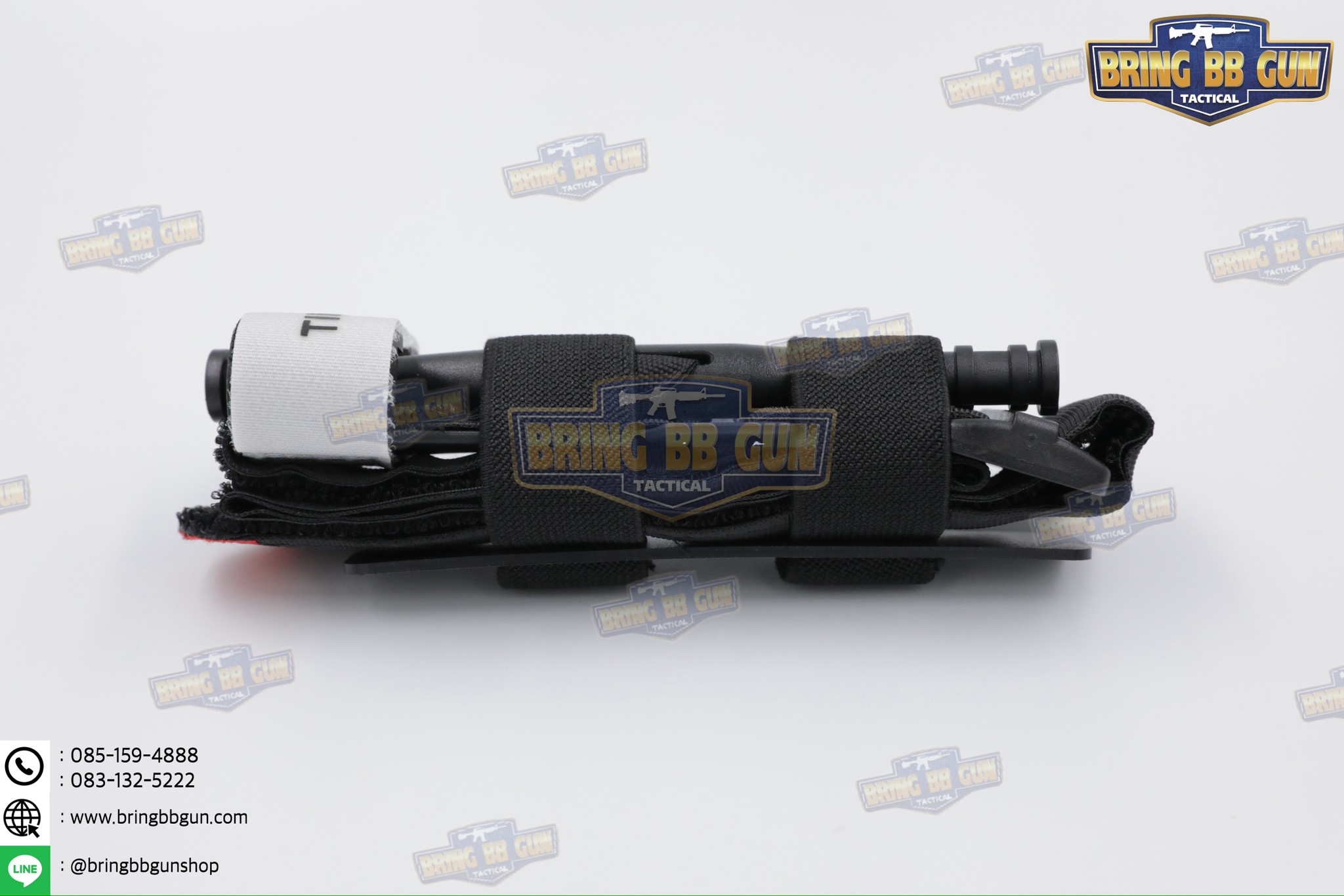 สายรัดเก็บทูนิเก้ แบบMolle ติดเข็มขัดยุทธวิธี/เสื้อเวส ยางยืด(สำหรับเก็บทูนิเก้) แบบMolle ติดเข็มขัดยุทธวิธี/เสื้อเวส สายรัดจัดเก็บอุปกรณ์ทูนิเก้ แบบMolle (Belt Mounted Elastic Tourniquet) (Elastic TQ Holder) (Tourniquet Holder)