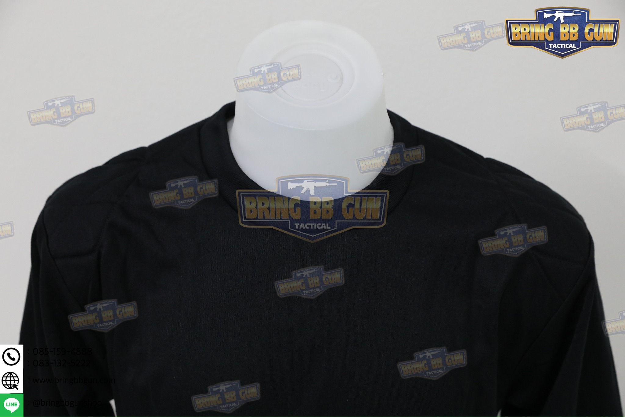 เสื้อยืดแขนยาว บุไหล่ คอกลม (ผ้า TC)