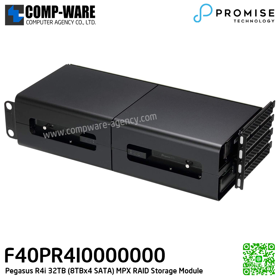 Promise Pegasus R4i 32TB (4 x 8TB SATA) MPX RAID Storage module [P/N: F40PR4I00000000] รับประกัน 3ปี