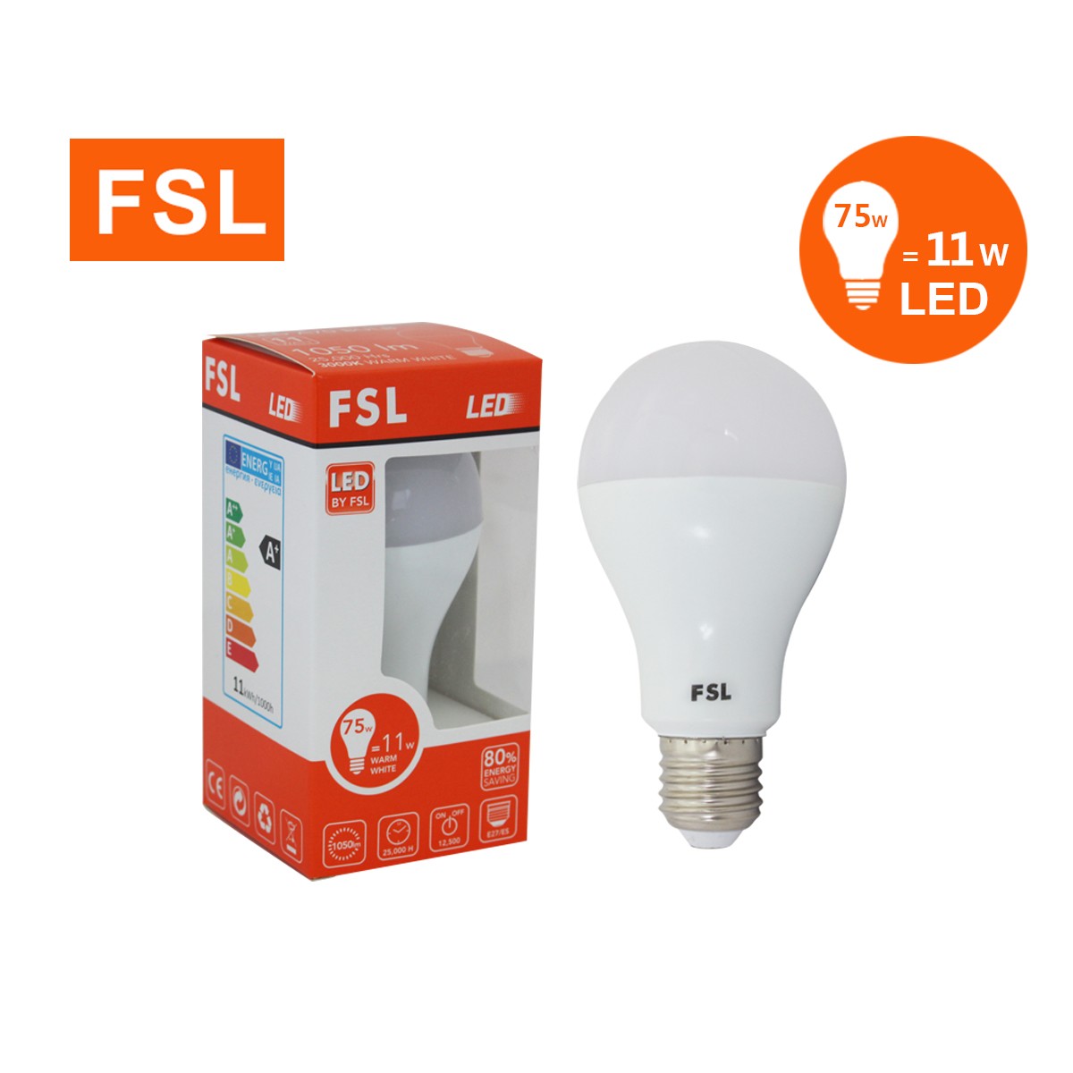 หลอดปิงปอง FSL-BLUB-11W แสงขาวและวอร์มไวท์
