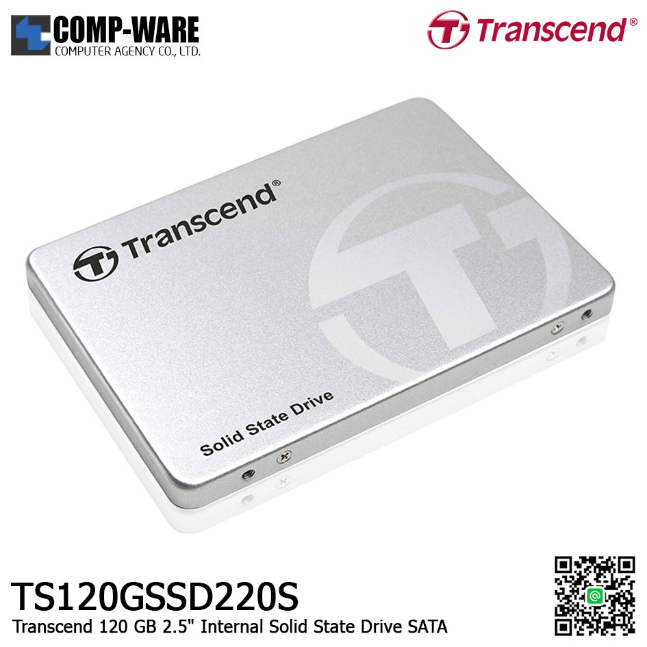 Transcend SSD220S 120GB 2.5" SATA3, TLC, Aluminum Case - TS120GSSD220S - 3Y Warranty