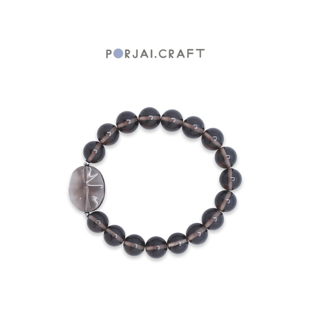 Smoky Quartz Beaded Bracelets สร้อยข้อมือสโมคกี้ควอตซ์