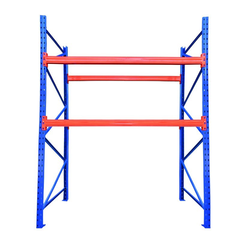 แร็ควางพาเลท W268 x D100 x H300 cm. 2,000kg/ชั้น (สีทูโทน ส้ม/น้ำเงิน) ชั้นวาง 2 ชั้น (แบบไม่มีค้ำคาน)