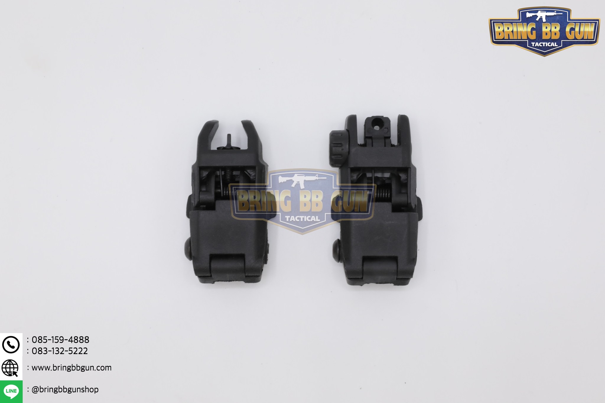 ศูนย์หน้า-หลังพับได้แบบพลาสติก ทรงMagpul รุ่น MBUS