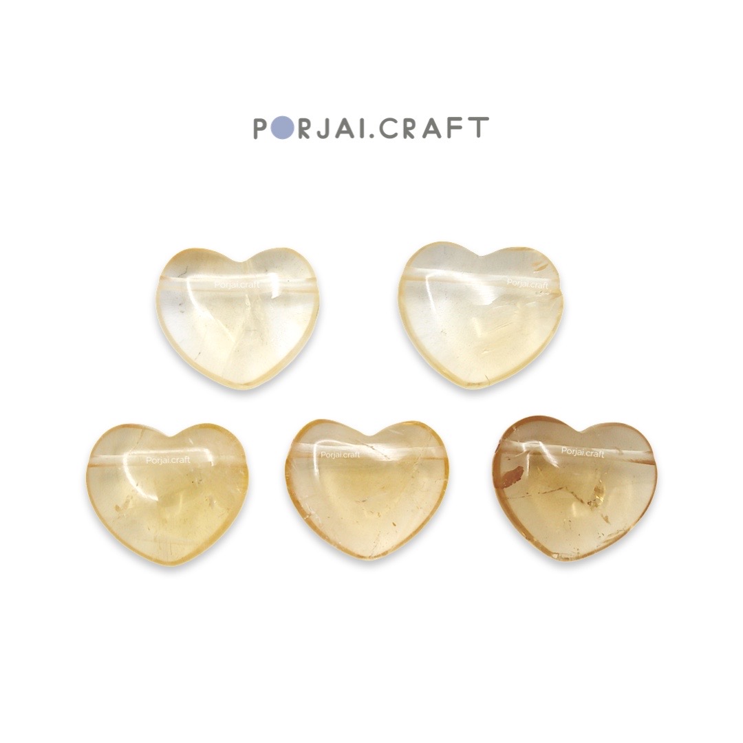 Citrine Heart Beads ลูกปัดหัวใจซิทริน 16mm