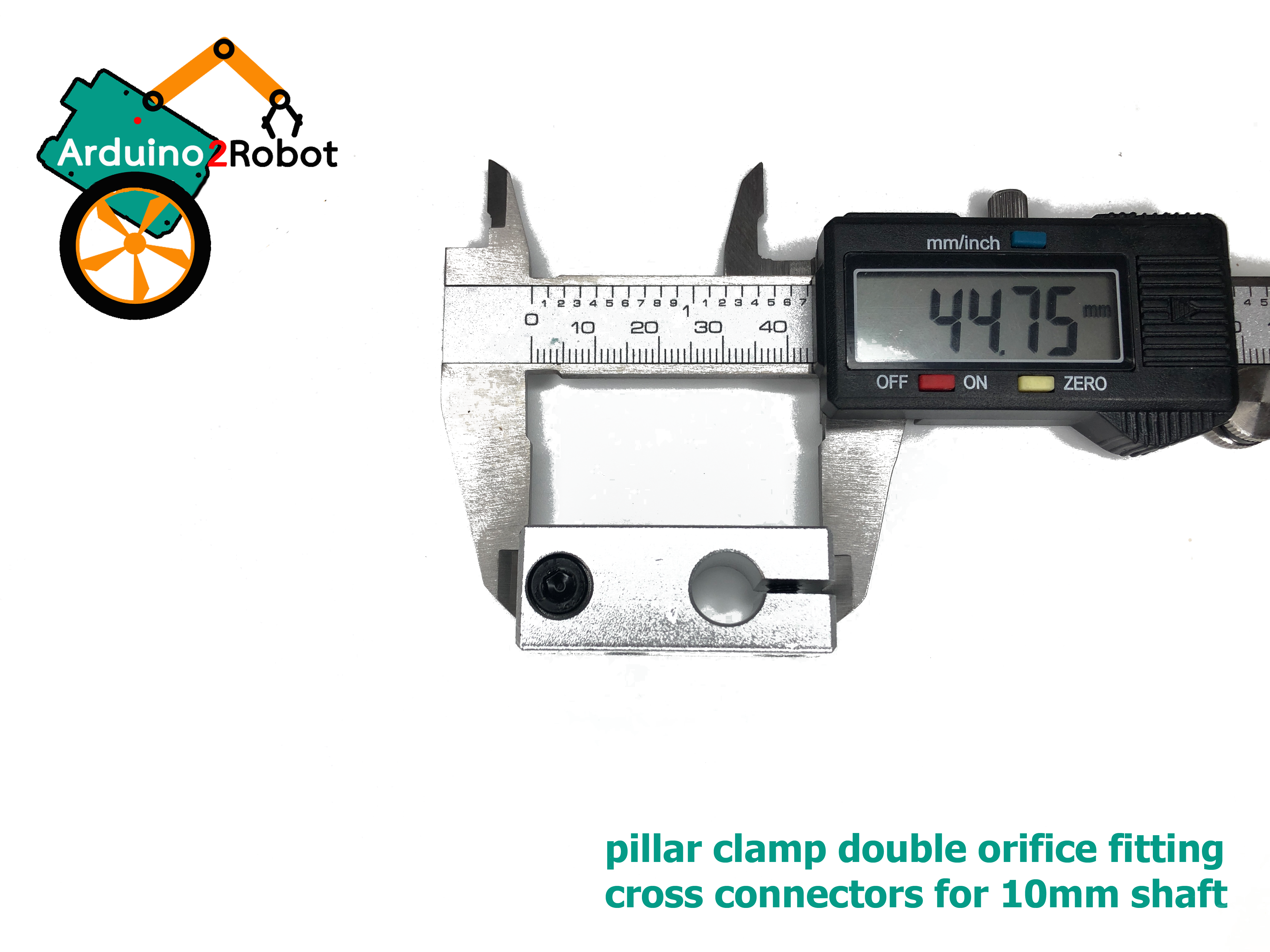 pillar clamp double orifice fitting cross connectors for 10mm shaft