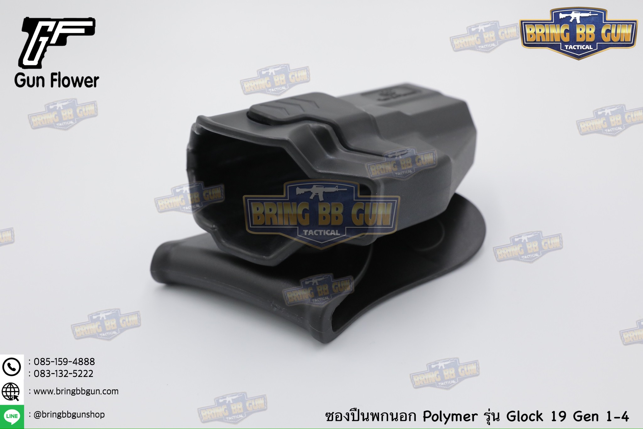 ซองปืนพกนอก Polymer ยี่ห้อ Gun&Flower รุ่น Glock19 Gen 1-4