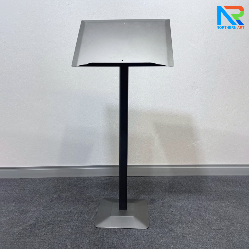 เมนูสแตนด์ สีดำ ขนาด A3 วัสดุเหล็กพ่นอบสีอุตสาหกรรม ถอดประกอบได้ พร้อมห่วงใส่เอกสาร ถอดออกได้