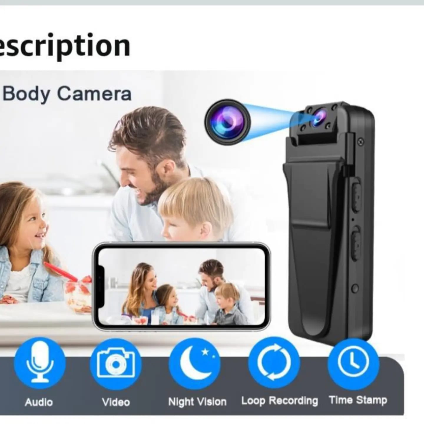 กล้องติดหน้าอก BODY CAM รุ่น MTC88 เป็นกล้องติดหน้าอก Wifi ไร้สาย ดูออนไลน์