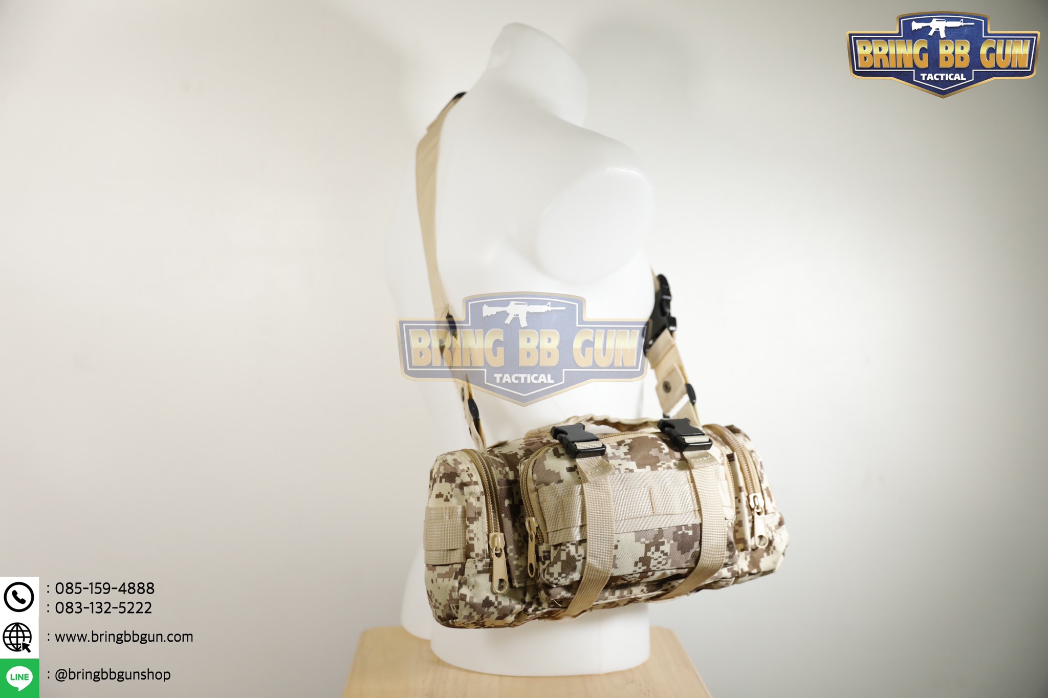 กระเป๋าสะพายข้าง+คาดเอว รุ่น กระเพาะหมูเล็ก