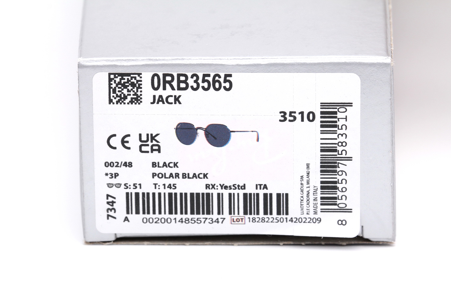 RayBan Jack RB3565 002/48 Polarized Lens