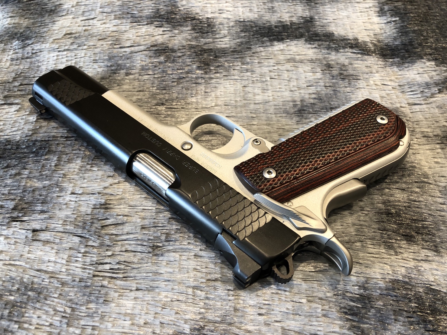 [ปืนฝากขายมือสอง] Kimber .45 1911 Super Carry Custom สภาพดีมาก ยิงน้อย เน้นนอนกล่อง ทูโทนสวยๆ งานคัดเกรด ตัวจริงสวยสุดๆ