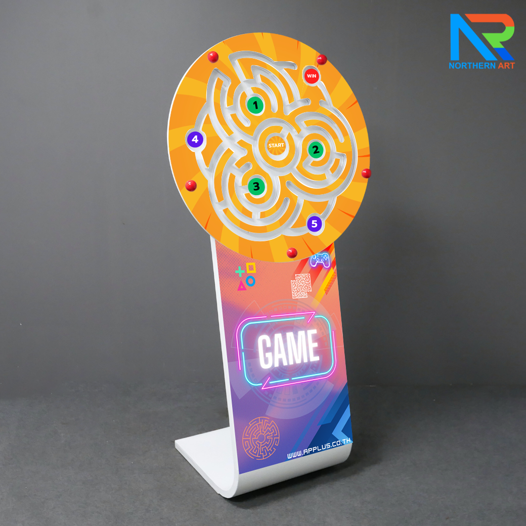 เกมส์เขาวงกตตั้งพื้น ขนาดวงล้อ 80 cm. พร้อมลูกแก้ว 3 ลูก