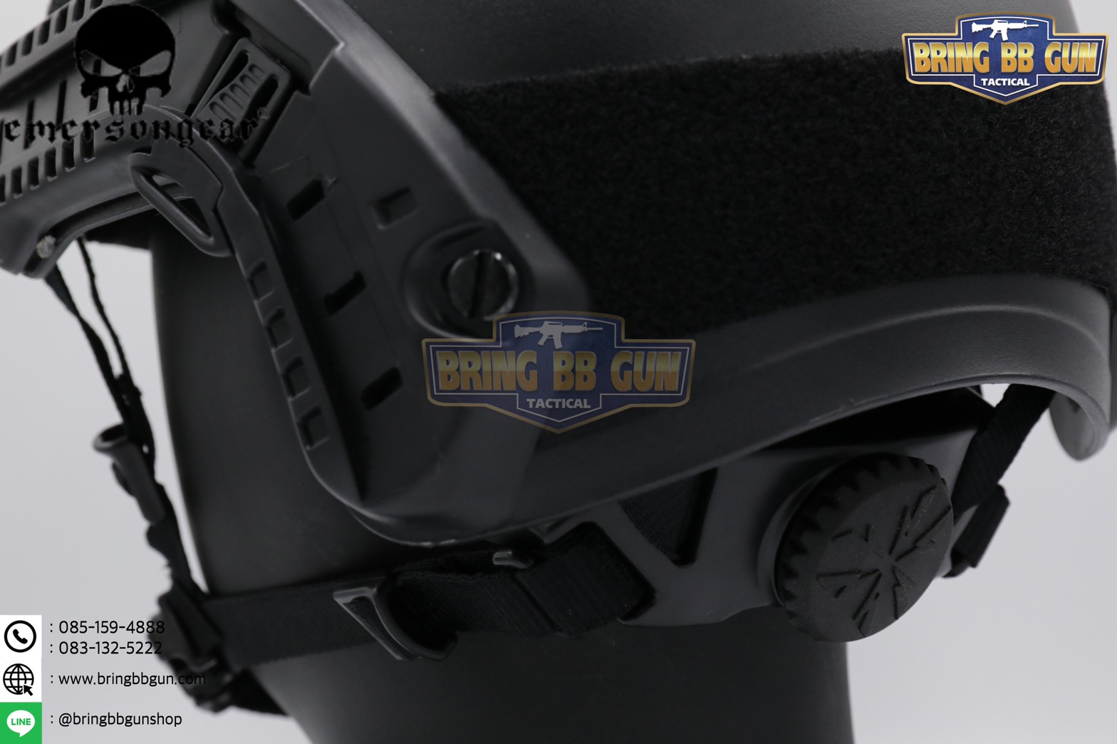 หมวก Fast ยี่ห้อ Emerson รุ่น ปรับท้ายทอยได้ (หมวกฟาส) (Fast Helmet MH type)