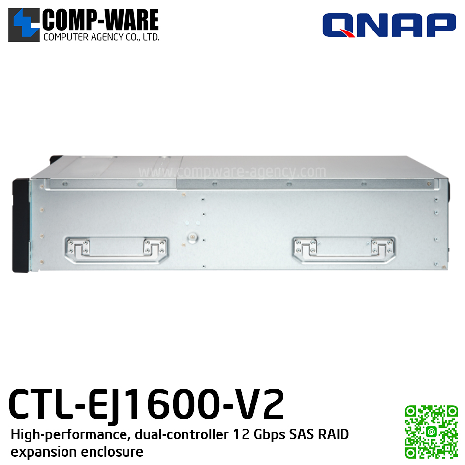 QNAP EJ1600 v2 High-performance, dual-controller 12 Gbps SAS RAID expansion enclosure
