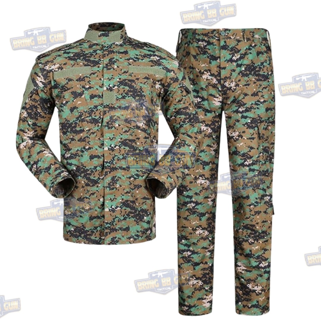 ชุดฝึกพราง (เสื้อ+กางเกง) (ชุด BDU) (Battle Dress Uniform) (ชุดเครื่องแบบลายพราง)