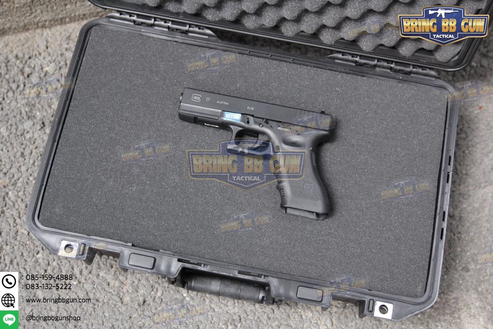 กล่องปืน B4 ขนาดภายนอก : 49*32*18 cm. ขนาดภายใน : 46.2*26.5*10.5 cm.