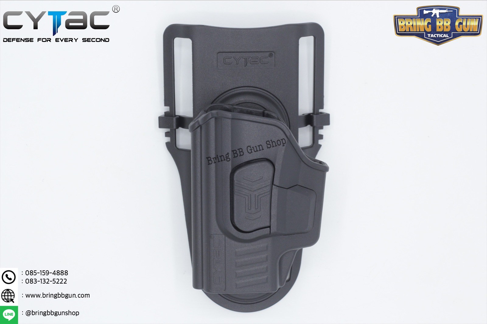 ซองปืนพกนอกปลดนิ้วชี้ Sig Sauer P365 + เพลทโหลดต่ำ ยี่ห้อ Cytac (R-Defender G3 Series P365 Holster with Low Ride Belt Loop)