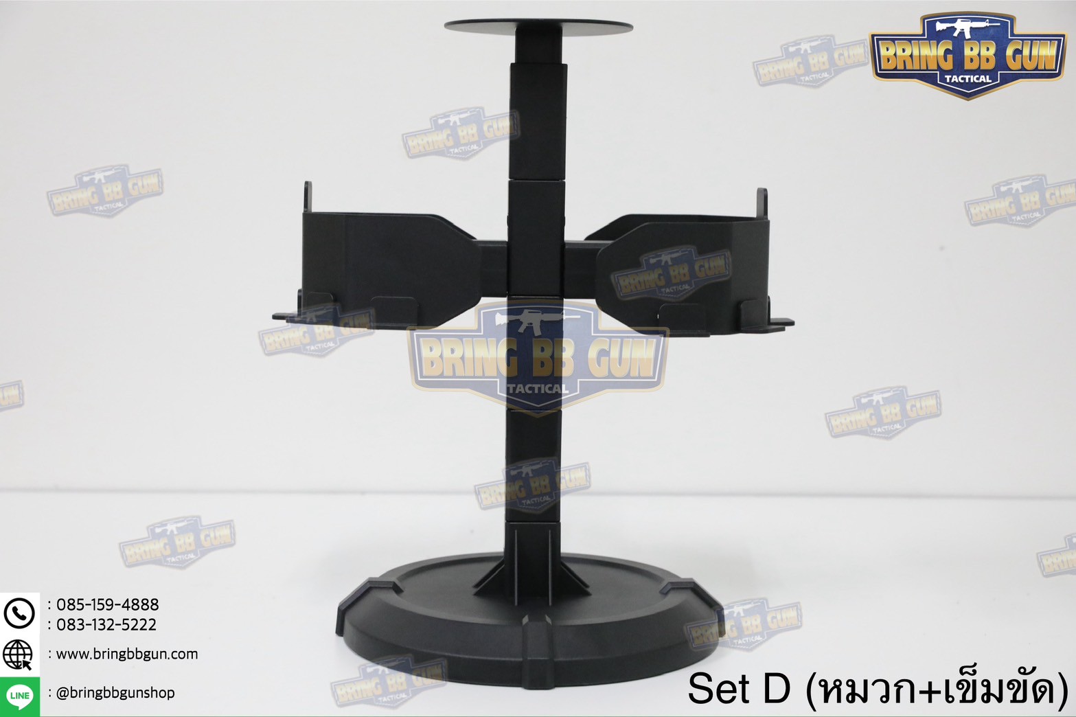 แท่นวางหมวก-เสื้อเวส-เข็มขัด (เสาแขวนหมวก-เสื้อเวส-เข็มขัด) (ที่แขวนอเนกประสงค์) (Equipment Display Stand)