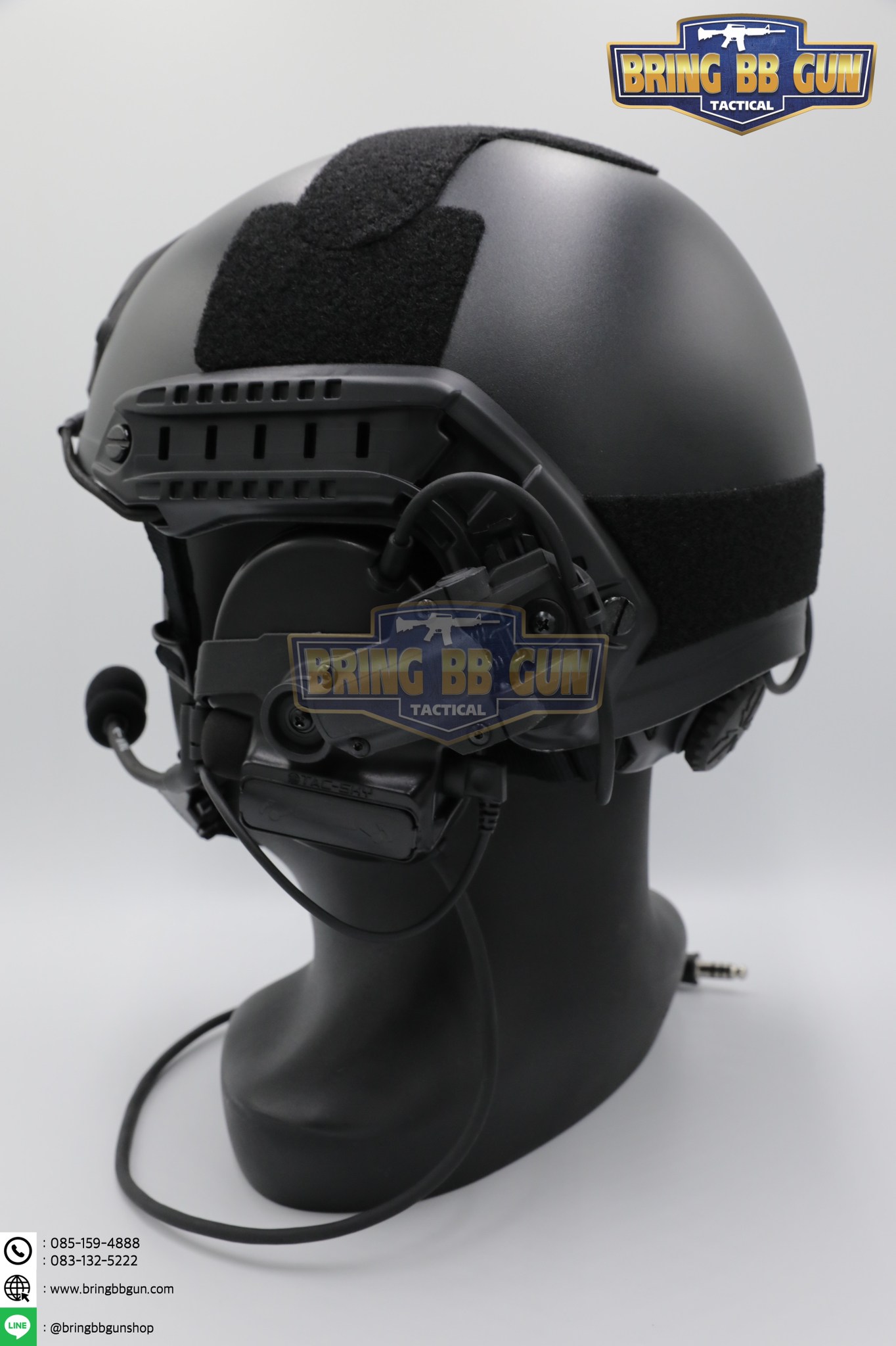 หูฟังสื่อสารตัดเสียงได้ ทรง Comtac III ยี่ห้อ Tac-Sky รุ่น หูฟังตัดเสียงพร้อมขาติดหมวกฟาส