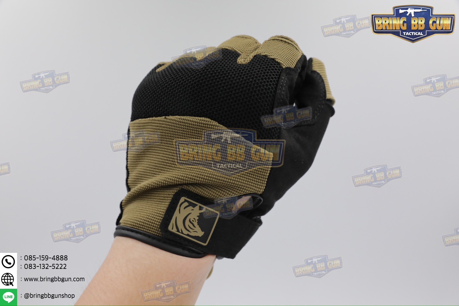 ถุงมือเต็มนิ้ว ทรง Alpha (Tactical Glove) (ถุงมือหมูป่า) (Full Dexterity Tactical Glove)