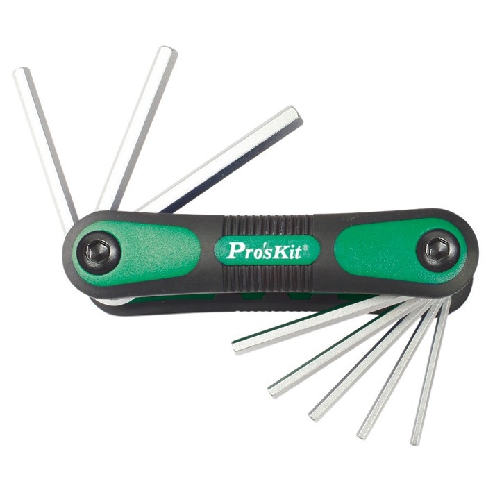 ชุดกุญแจหกเหลี่ยม 8ชิ้น พับเก็บ HW-121M (CN)