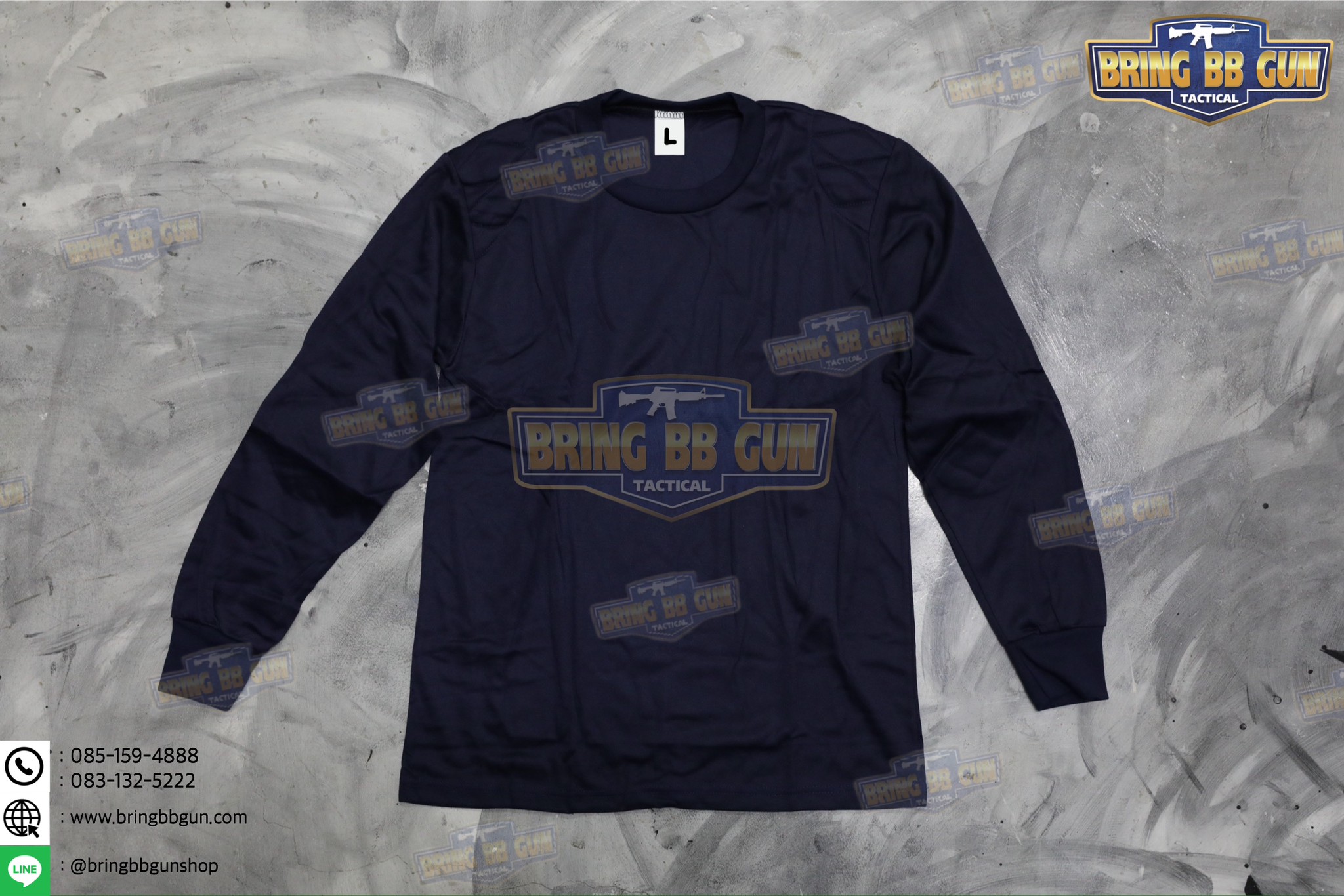 เสื้อยืดแขนยาว บุไหล่ คอกลม (ผ้า TC)