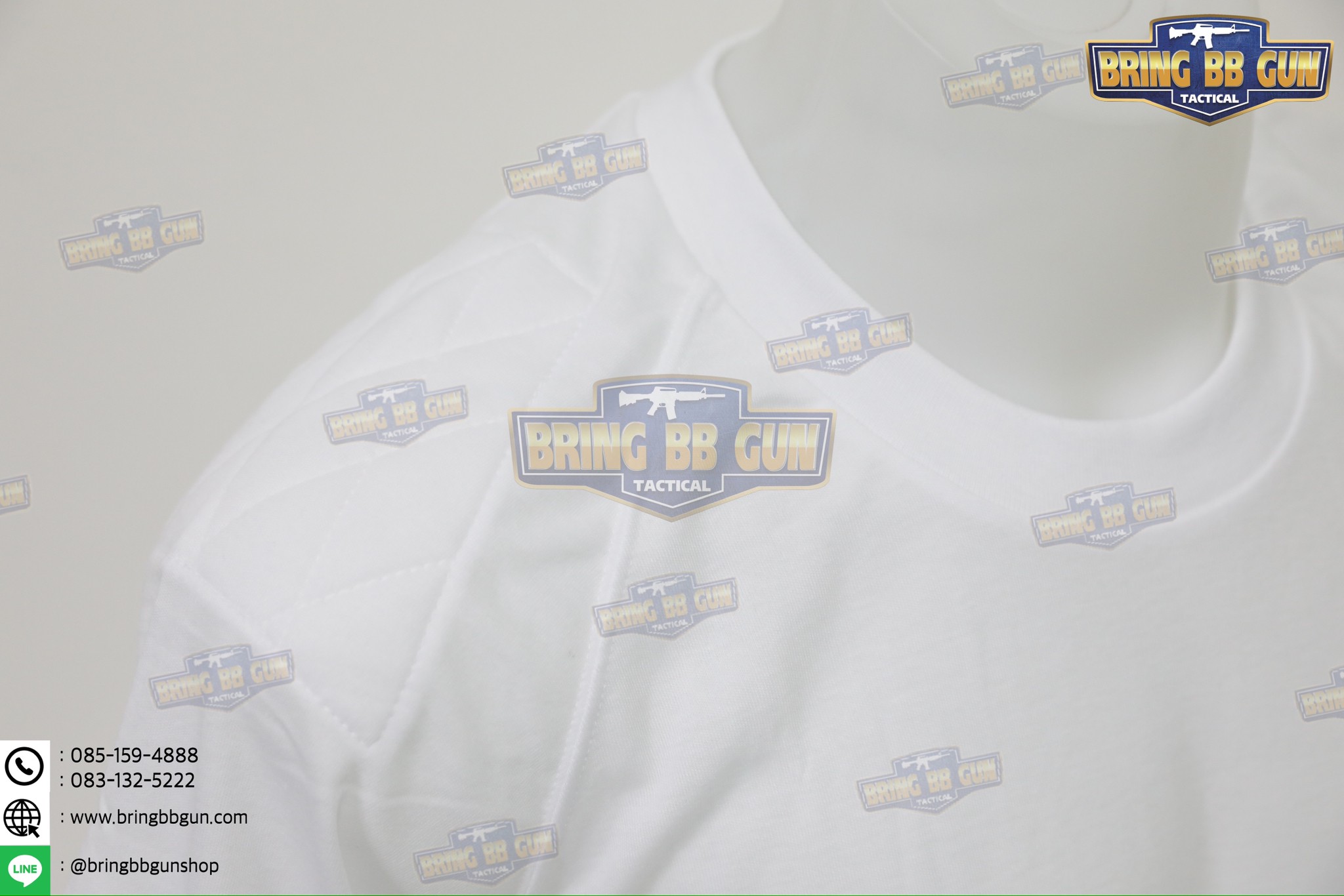 เสื้อยืดรองบ่า บุไหล่ (ผ้า TC)