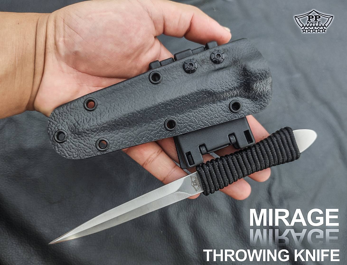 มีดขว้าง MIRAGE มีดขว้างตัวใหม่ของ PPKNIFE ทำจากสแตนเลส 440C งานHandmade 100%
